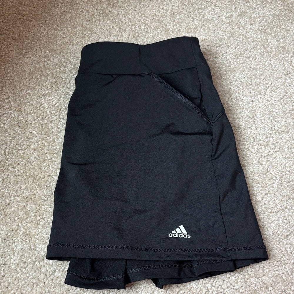 adidas Girl’s Black Athletic Skort with Logo